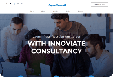 Apex Recruit Website with our AI Website Builder | Hostbank India