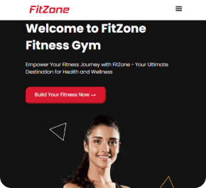 Fit Zone Website with our AI Website Builder | Hostbank India